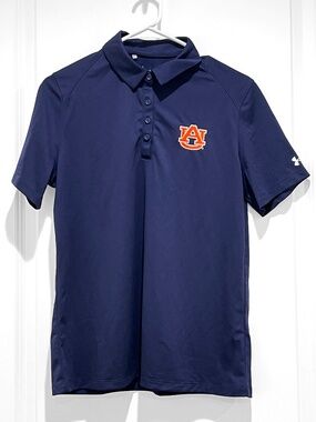 Under Armour Heat Gear Auburn Tigers logo Polo Womens loose sz M golf shirt NWT